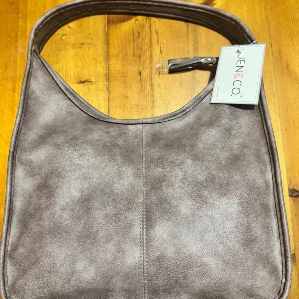 Jen & Co. Elegant Taupe Hobo Bag